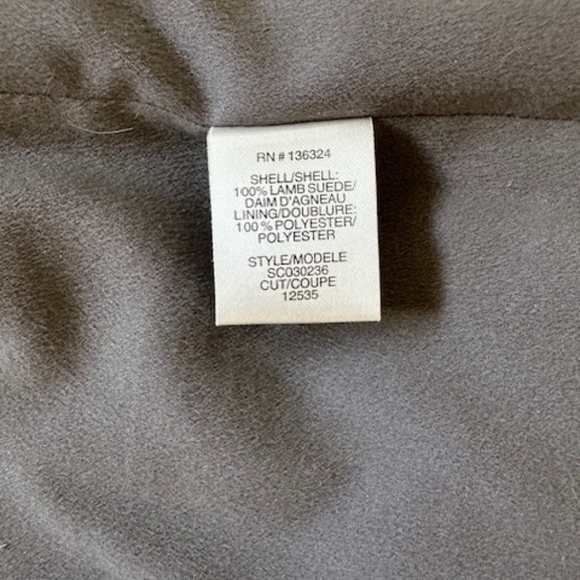 Halston Heritage Suede Lamb Leather Skirt with Pockets in Gray, Size 10 - Picture 5 of 6